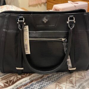 Simply Vera Vera Wang Textured Black Satchel